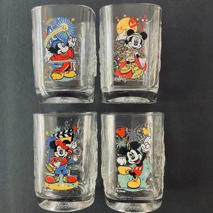 VINTAGE Disney MCDonalds 2000 Anniversary Set of 4 Glasses NWOT